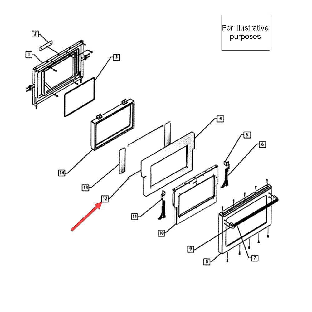 Part #216410, Fisher & Paykel Range Oven Door Insulation