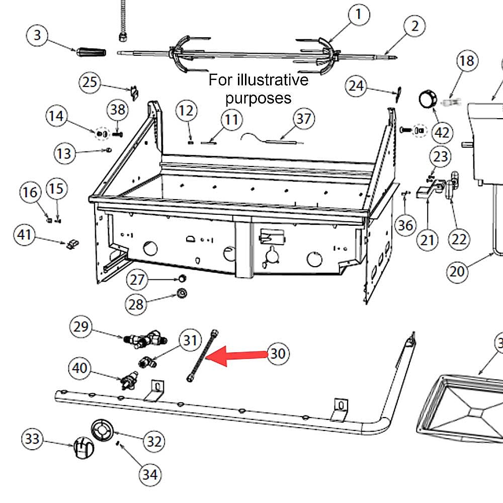 Part #221930, Fisher & Paykel Gas Grill Tubing