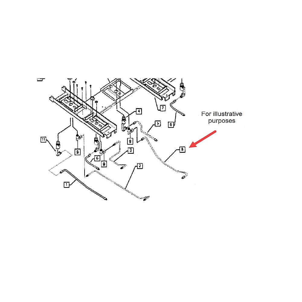 Part #232194, Fisher & Paykel Gas Grill Tubing