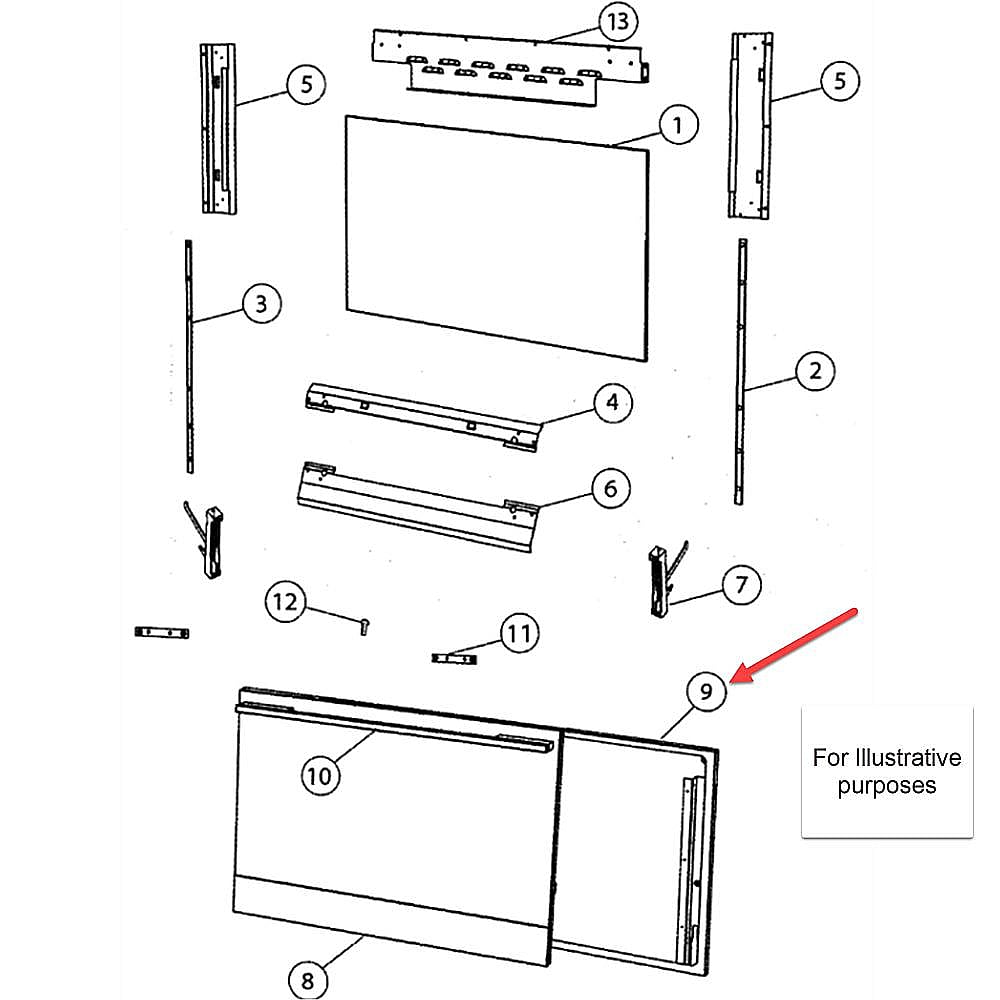 Part #547310, Fisher & Paykel Door Frame Kit