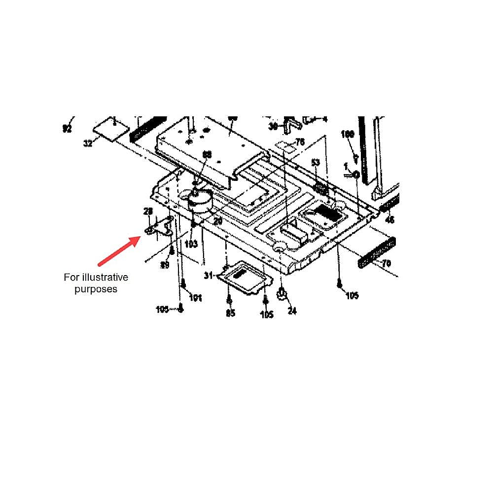 Part #212973, Dcs Fisher & Paykel Microwave Door Hinge