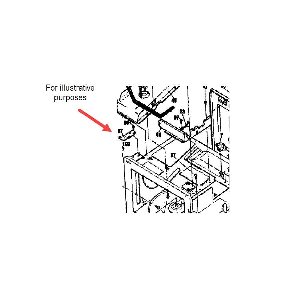 Part #213023, Dcs Fisher & Paykel Microwave Door Hinge
