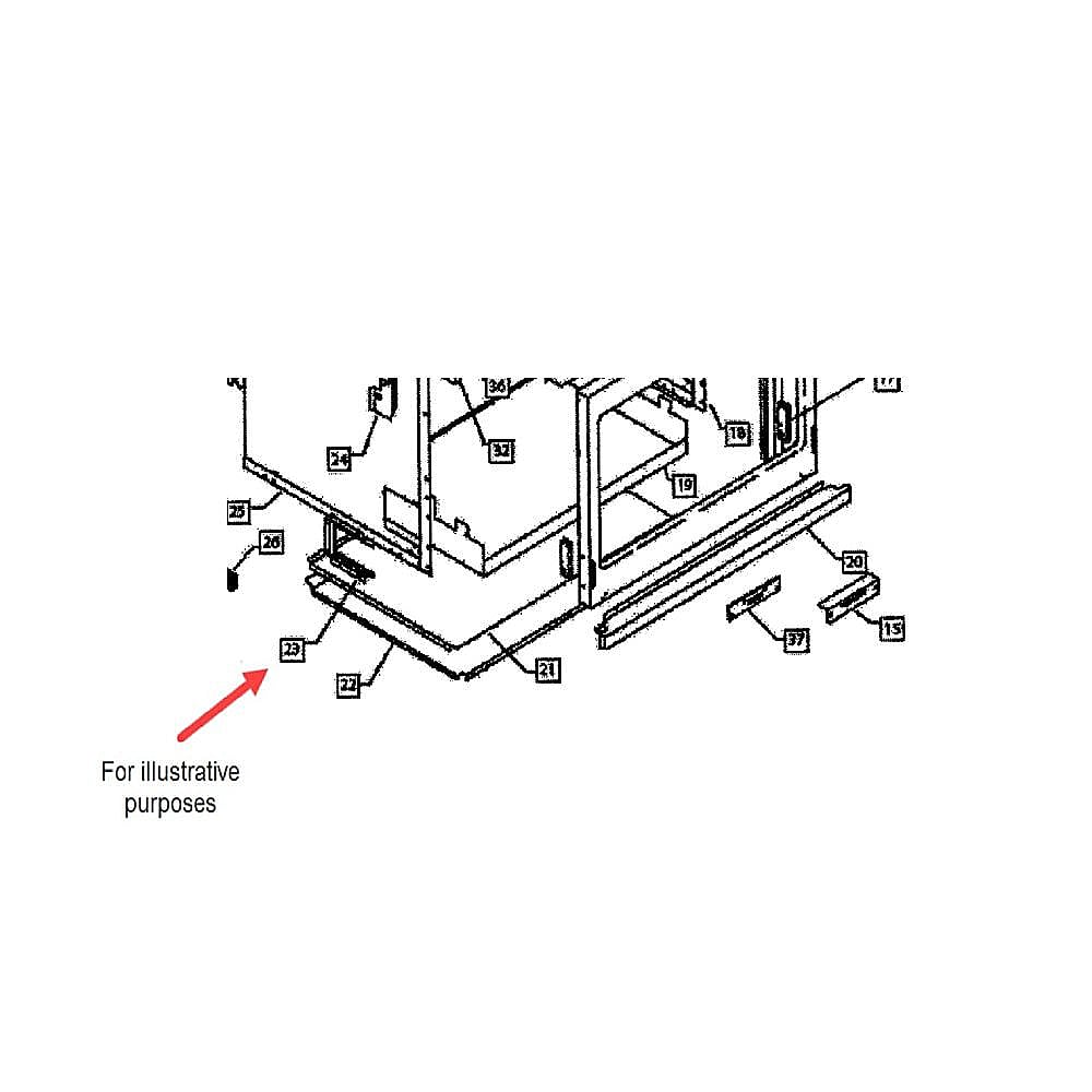 Part #217105, Dcs Fisher & Paykel Wall Oven Door Hinge Pocket