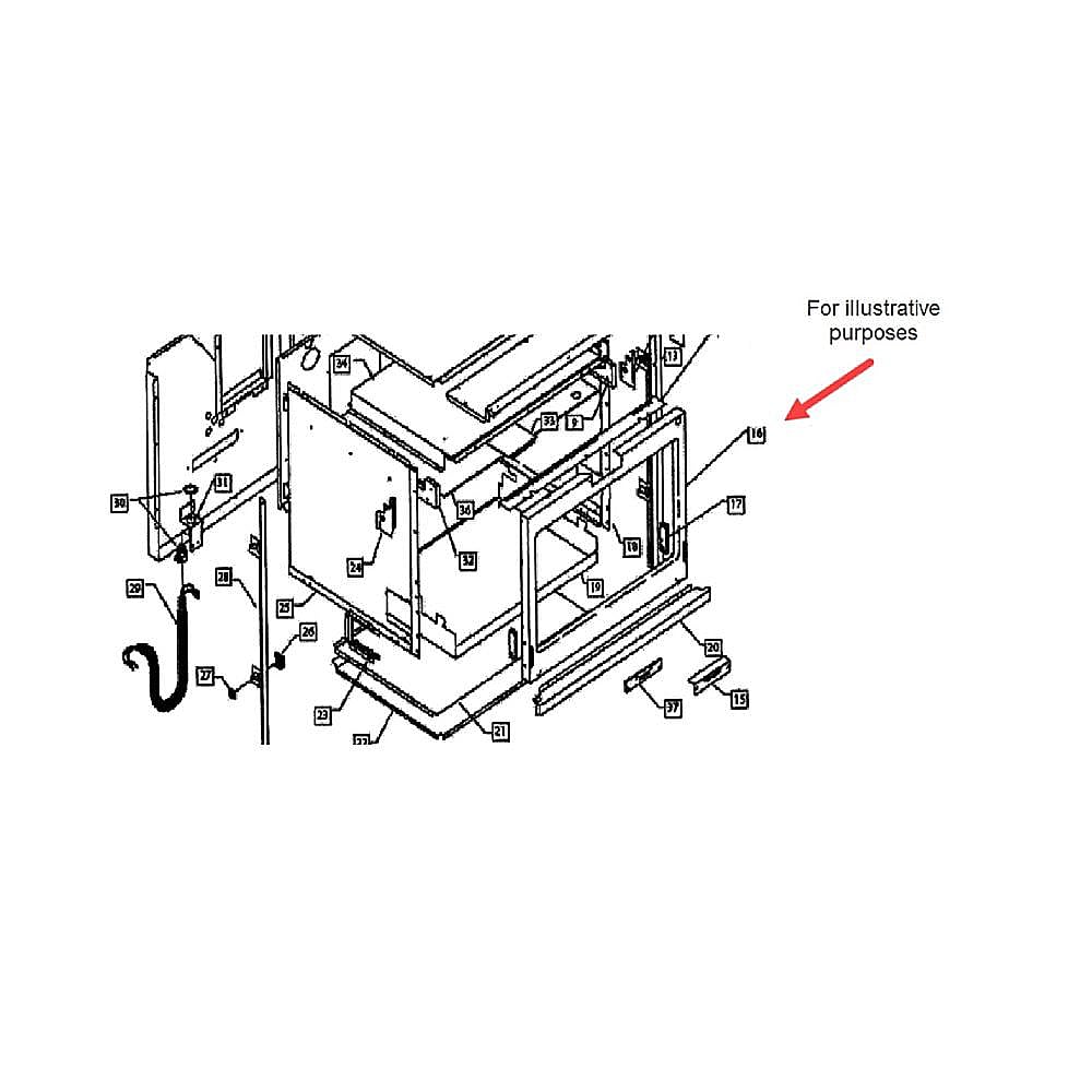 Part #217414, Dcs Fisher & Paykel Wall Oven Front Frame
