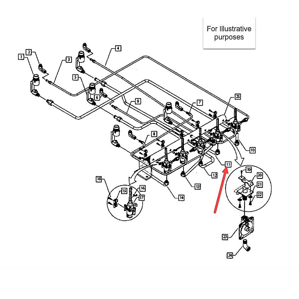 DCS Part #231678, Fisher & Paykel Gas Grill Tubing