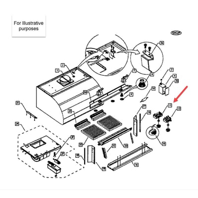 Fisher & Paykel Range Hood Light Switch undefined