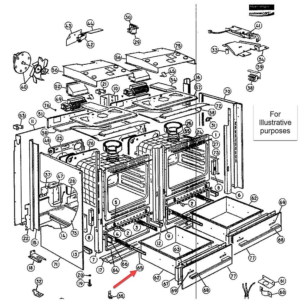 Fisher & Paykel Part #573891, Rail Drawer