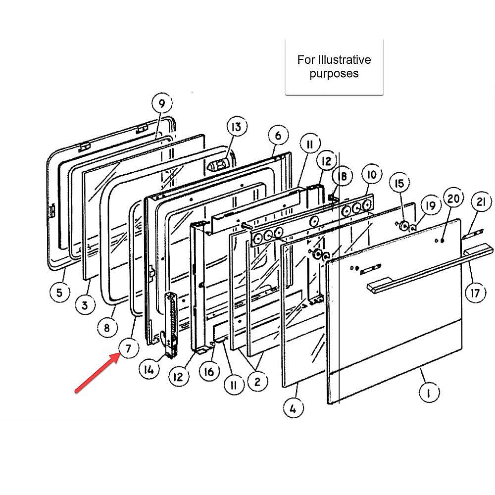 Part #574310, Fisher & Paykel Door Seal