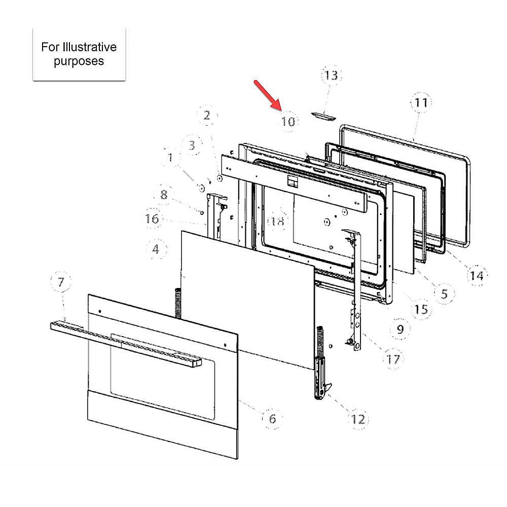 Part #577008, Fisher & Paykel Glass Seal