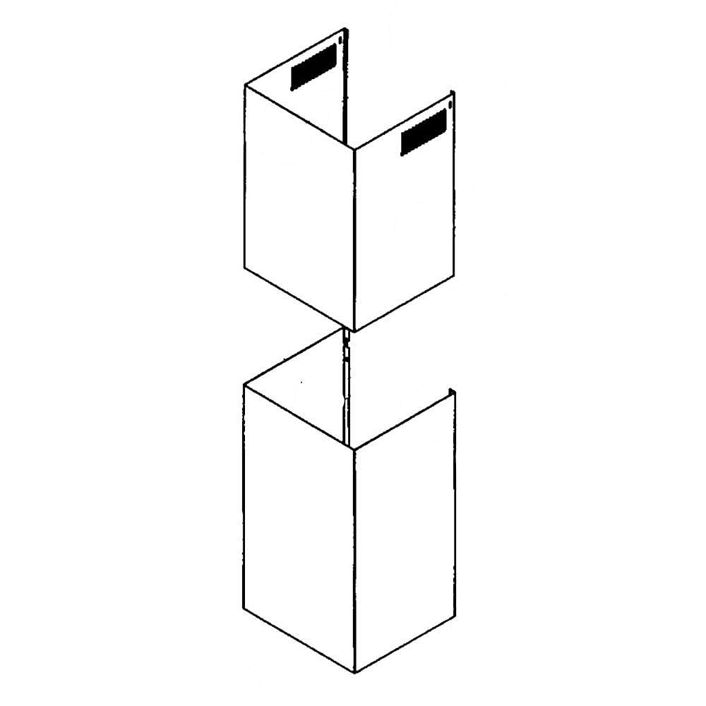 Part #791964, Fisher & Paykel Range Hood Flue Assembly