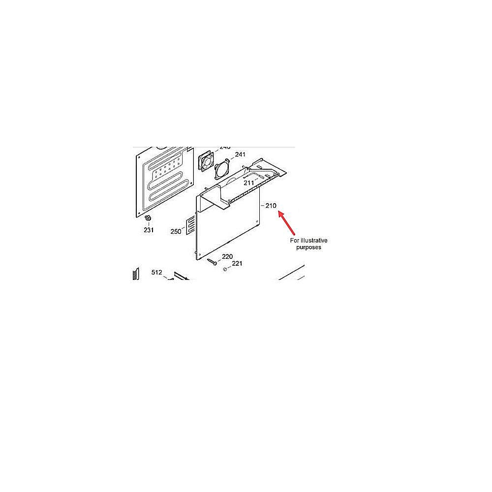 Part #101841, Dacor Beverage Cooler Evaporator Cover