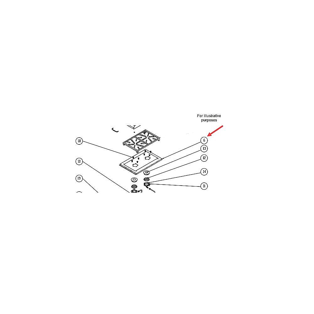 Part #13549, Dacor Grill Side Burner Spill Tray