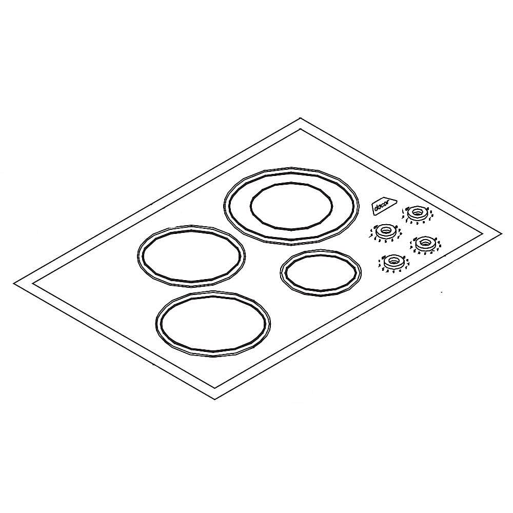 Dacor Part #26589, Cooktop Main Top