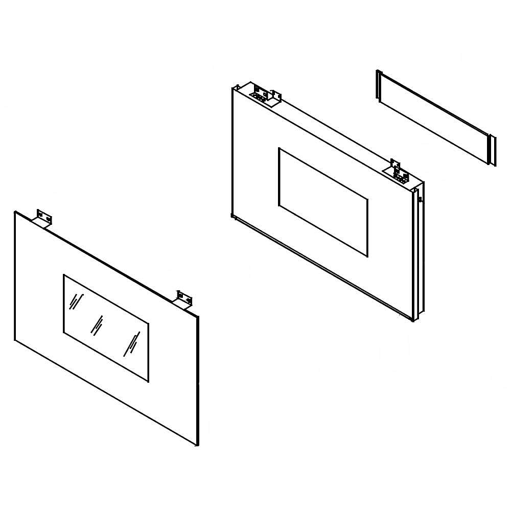 Part #66553R, Dacor Wall Oven Door Outer Frame Assembly