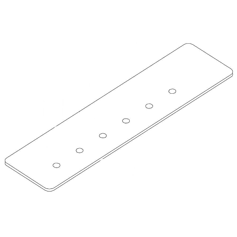 Part #82547A, Dacor Cooktop Control Panel Glass (Almond)