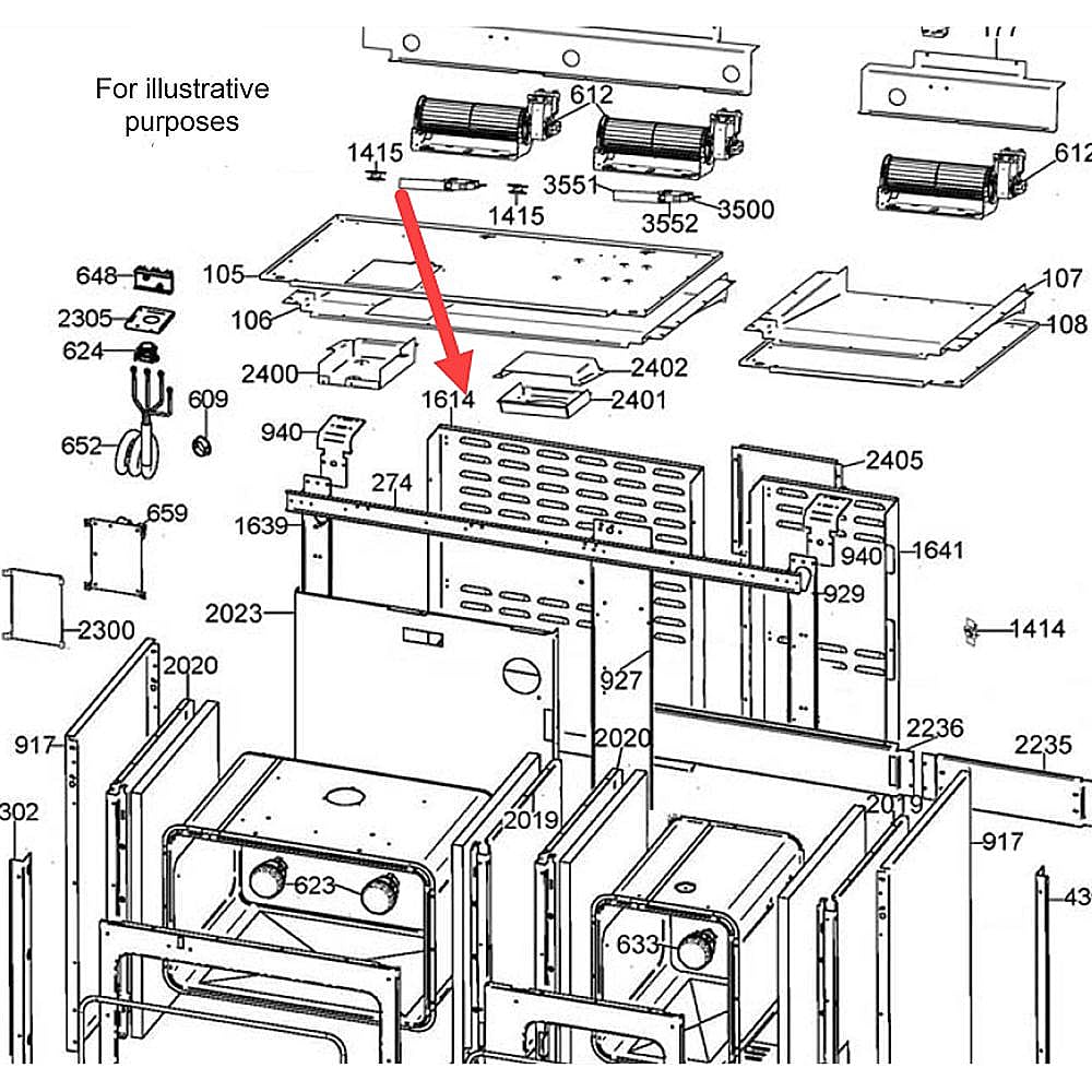 Part #201202, Bertazzoni Back Panel
