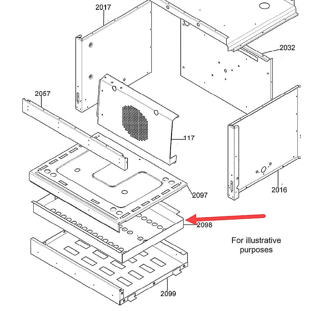 Part #202437, Bertazzoni Oven Burner Base