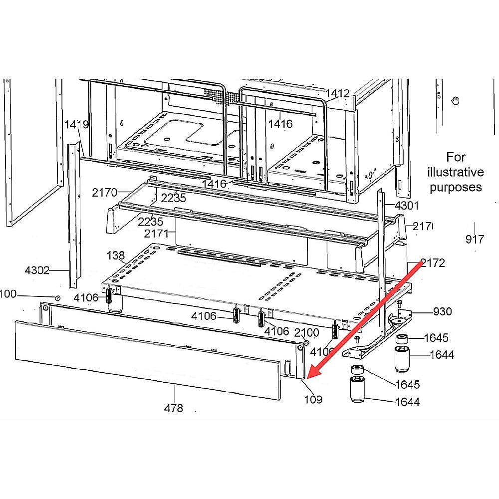 Part #202476, Bertazzoni Inside Flap Door