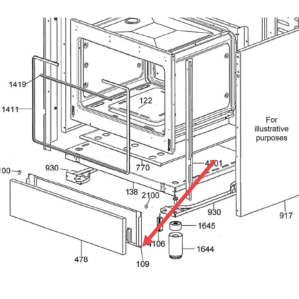 Part #202491, Bertazzoni Inside Flap Door
