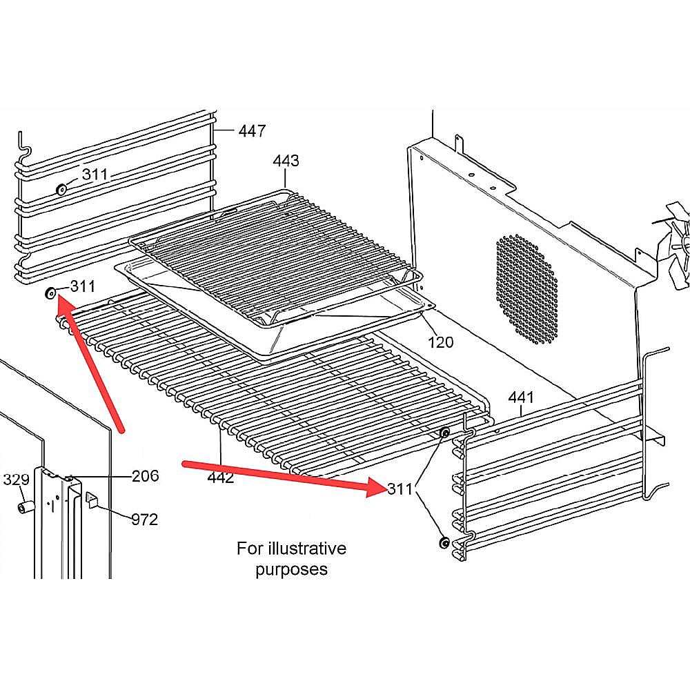 Part #309010, Bertazzoni Ring For Grid Support