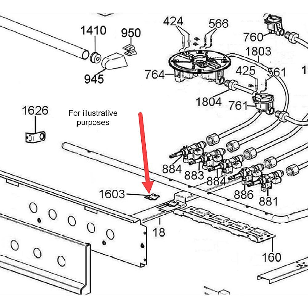 Part #309119, Bertazzoni Bridle For Fixing Gas Valves