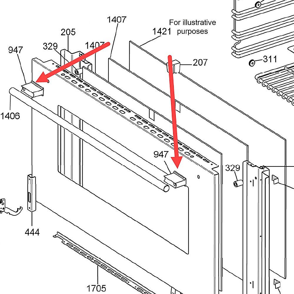Part #403343, Bertazzoni Handle Terminal