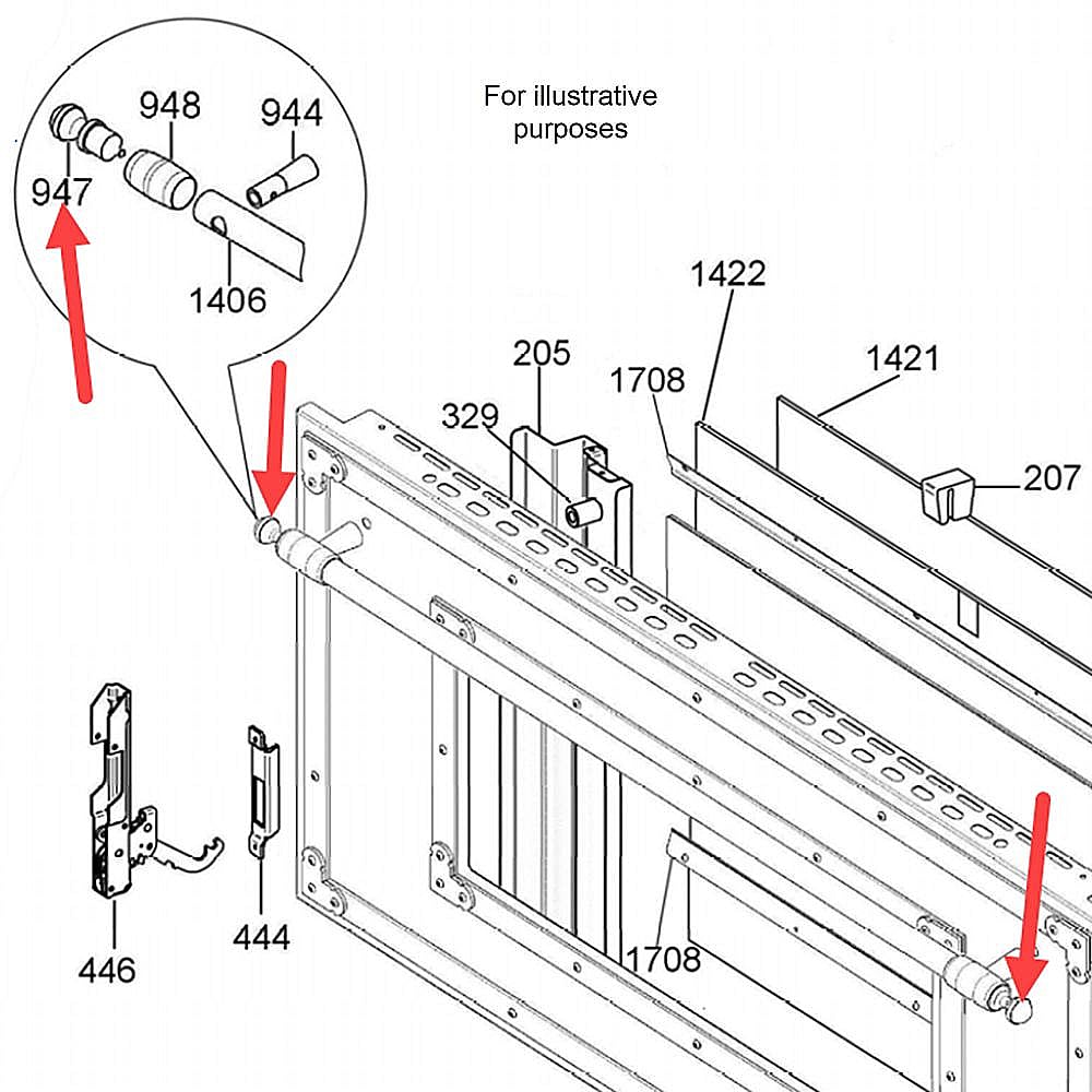 Part #403456, Bertazzoni Handle Terminal
