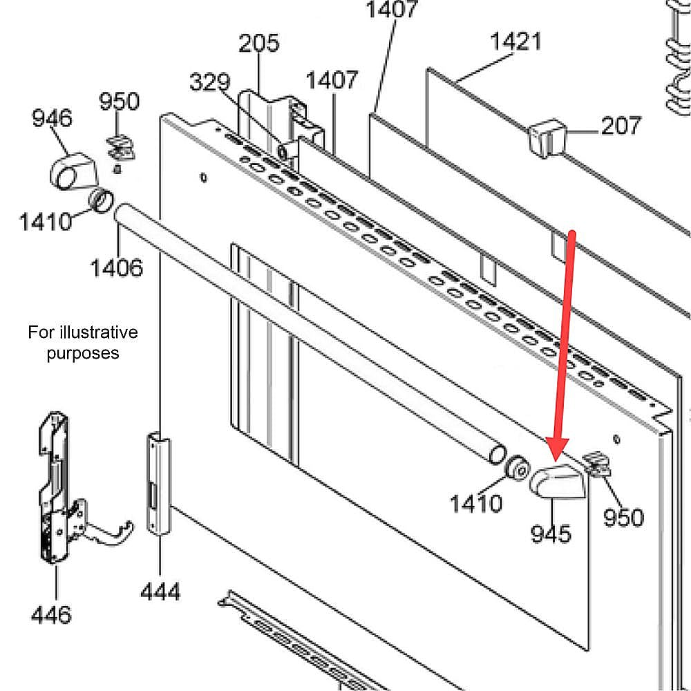 Part #403463, Bertazzoni Handle Terminal