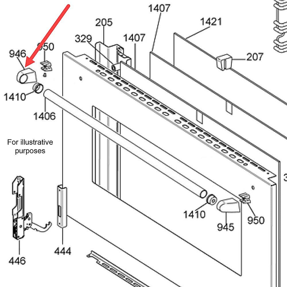 Part #403464, Bertazzoni Handle Terminal