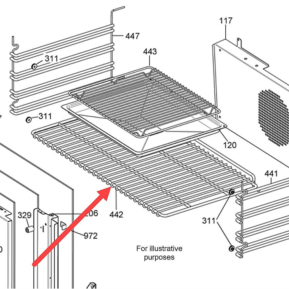 Part #404154, Bertazzoni Grid For Oven