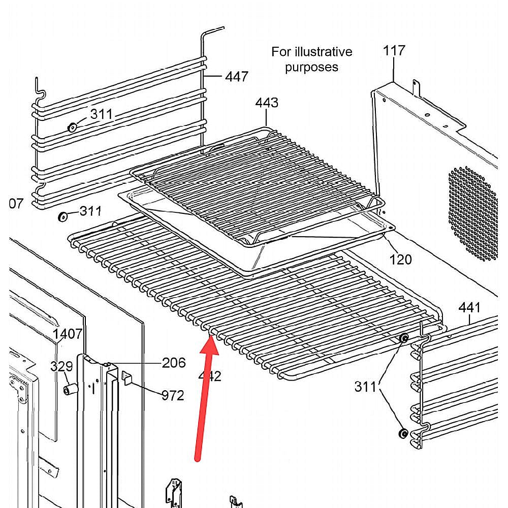 Part #404540, Bertazzoni Oven Shelf
