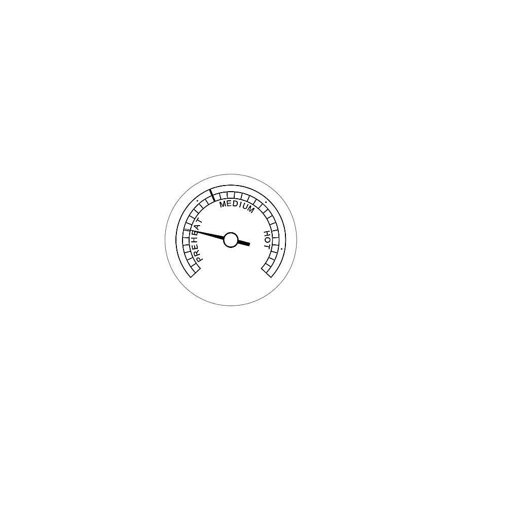 Part #409139, Bertazzoni Thermometer Low-High W/temps