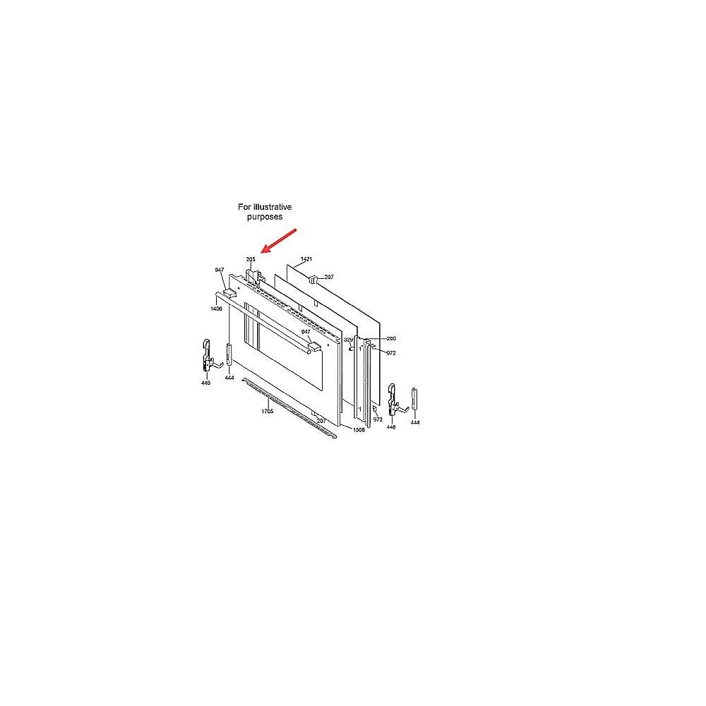 Part #410571, Bertazzoni Profile For Glass Door