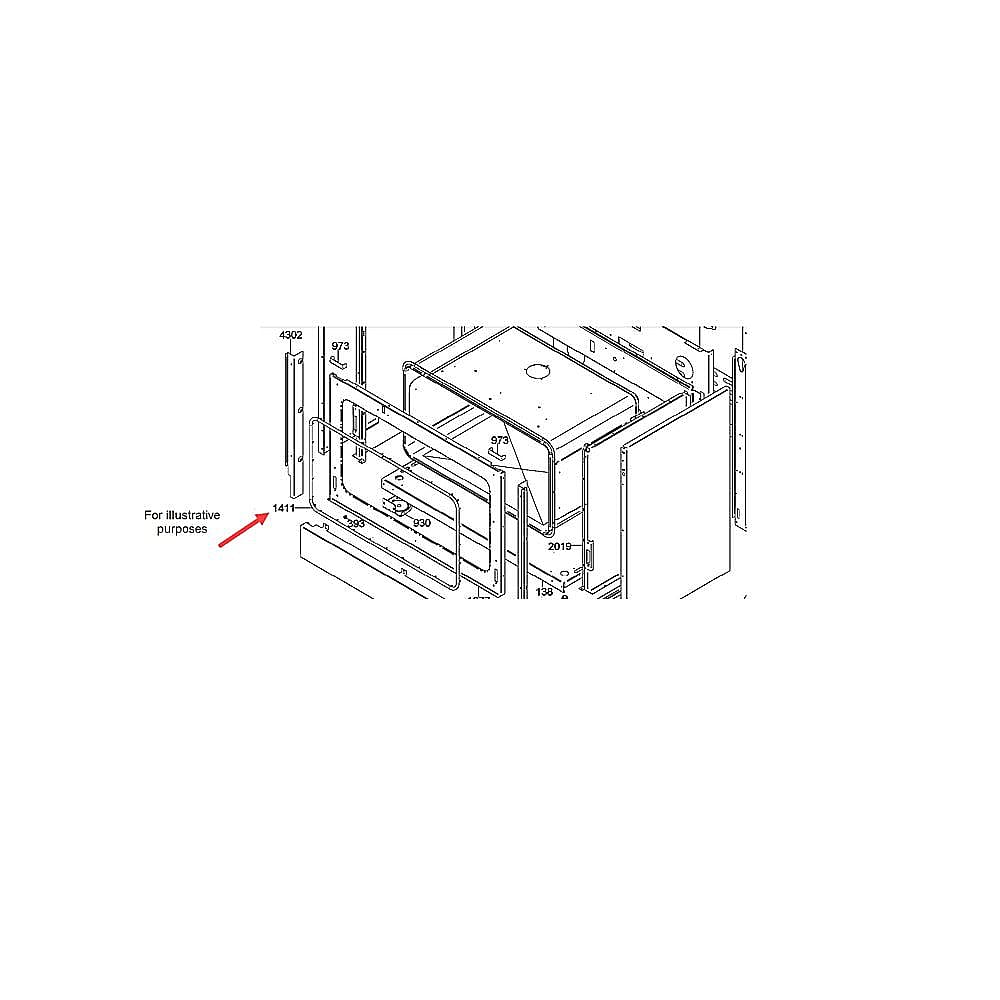 Part #411109, Bertazzoni Gasket For Oven Front