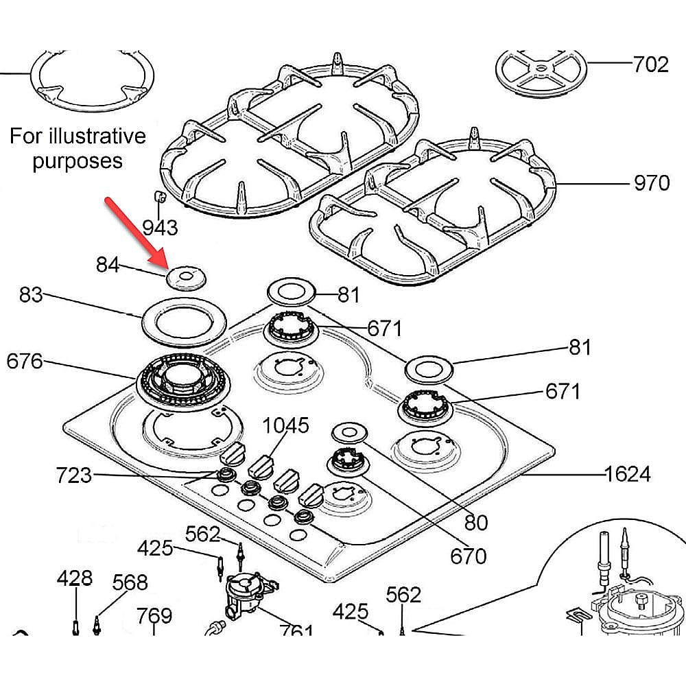 Part #504159, Bertazzoni Cover In For Ultra Rapid Fla
