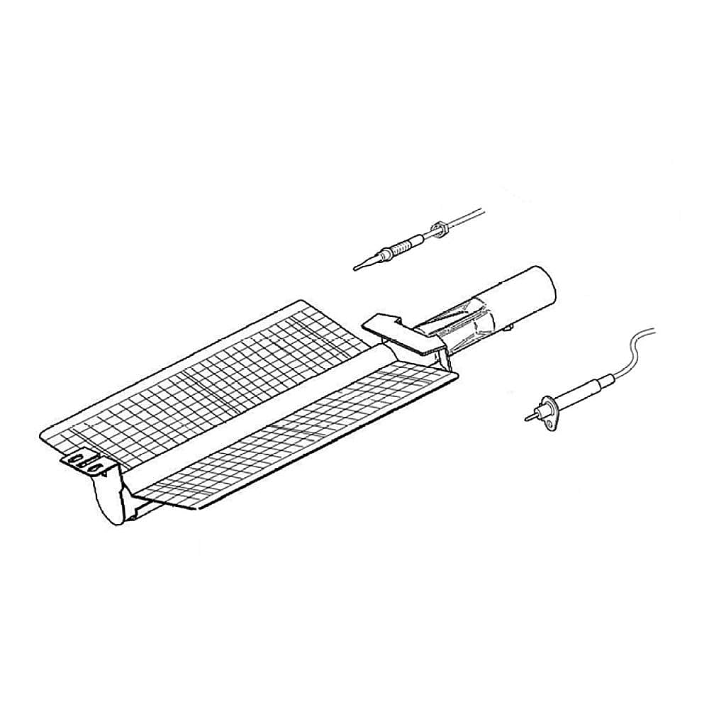 Part #504202, Bertazzoni Grill Burner + Spark Plug +
