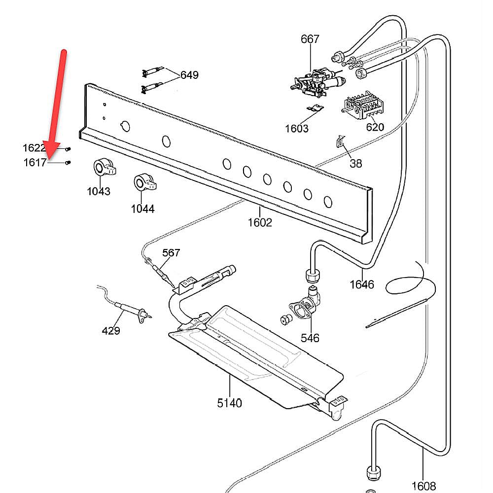 Part #608045, Bertazzoni Small Blue Bud