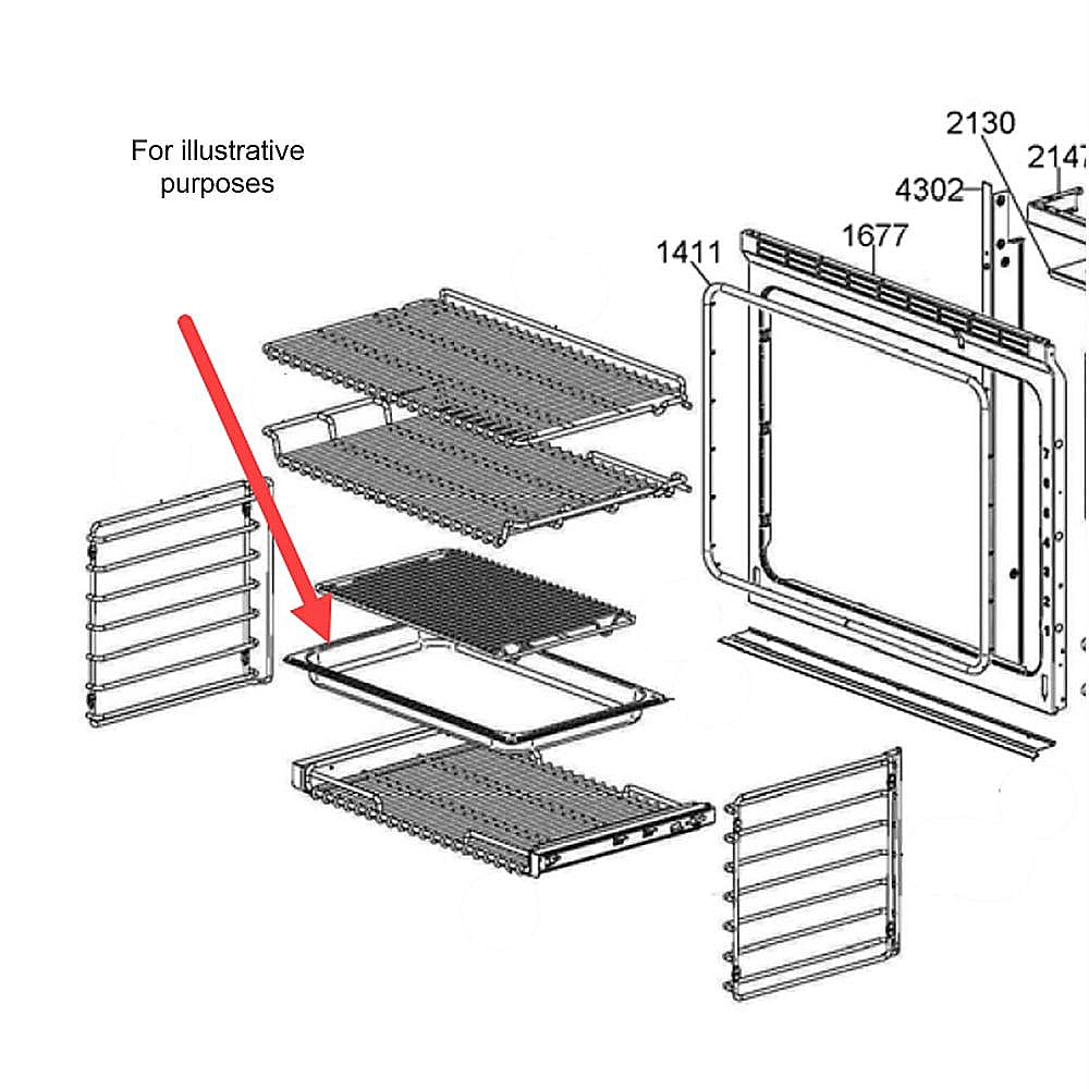 Part #z090048, Bertazzoni Oven Tray
