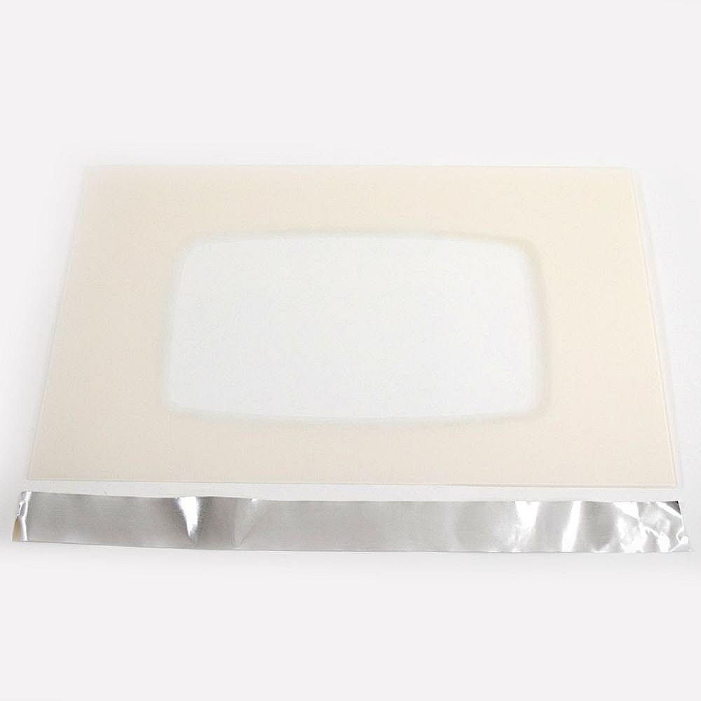 Photo of Range Oven Door Outer Panel and Foil Tape (Bisque) from Repair Parts Direct