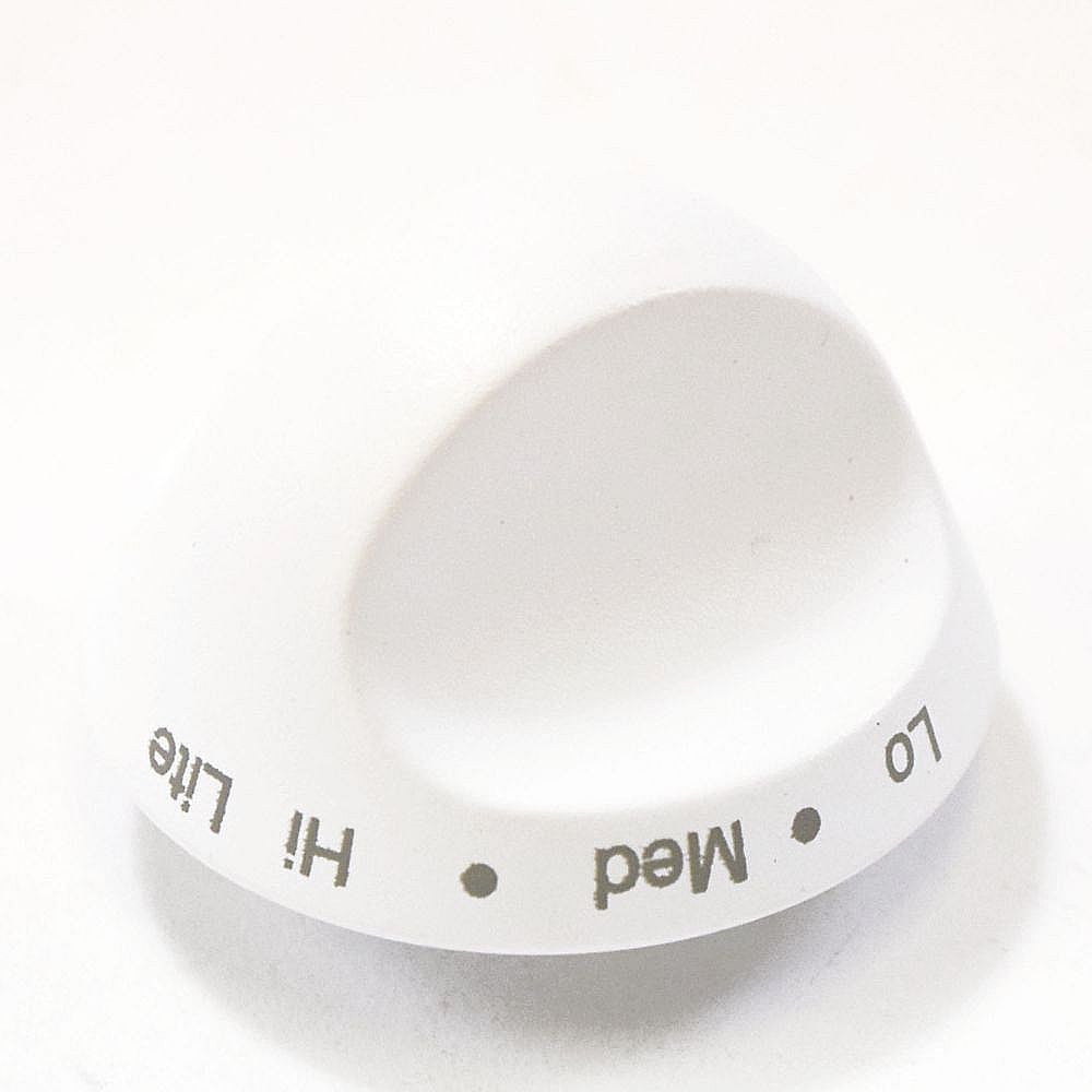 Part #wp71003058, Range Surface Burner Knob (White) / 1.50 x 2.00 x 2.00