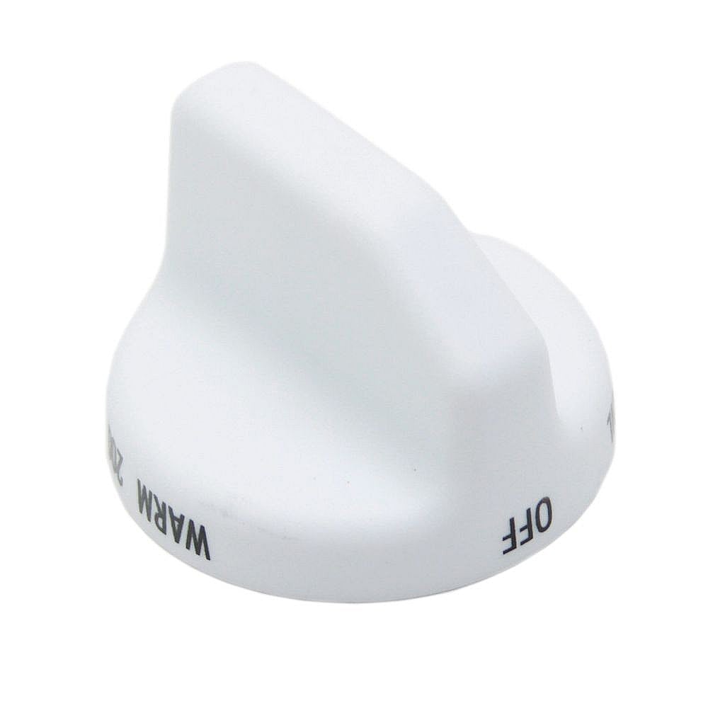 Part #wp74002444, Range Oven Control Knob (White) / 2.12 x 2.12 x 1.37