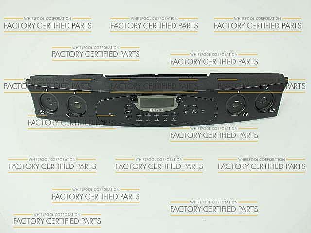 Photo of Range Control Panel and Overlay (Black) from Repair Parts Direct