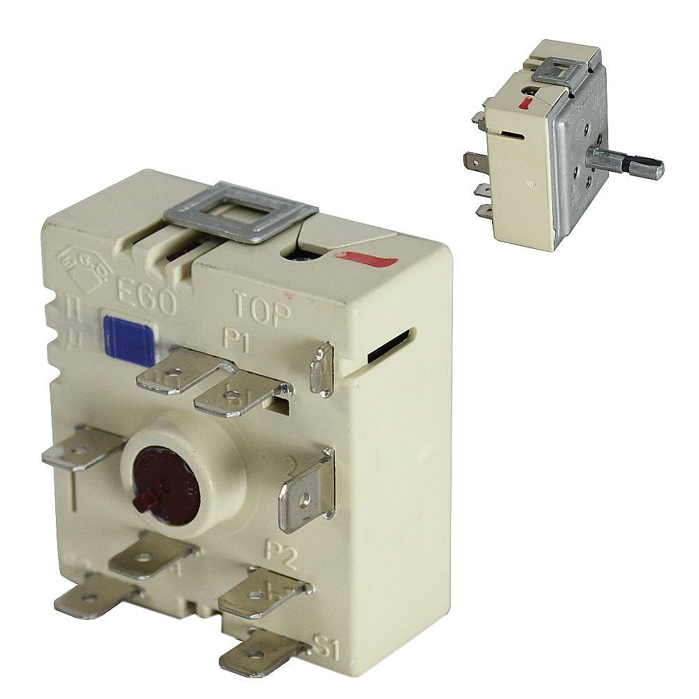 Part #wp74008248, Cooktop Dual Element Control Switch (Replaces 74008248) / 1.87 x 1.75 x 2.25