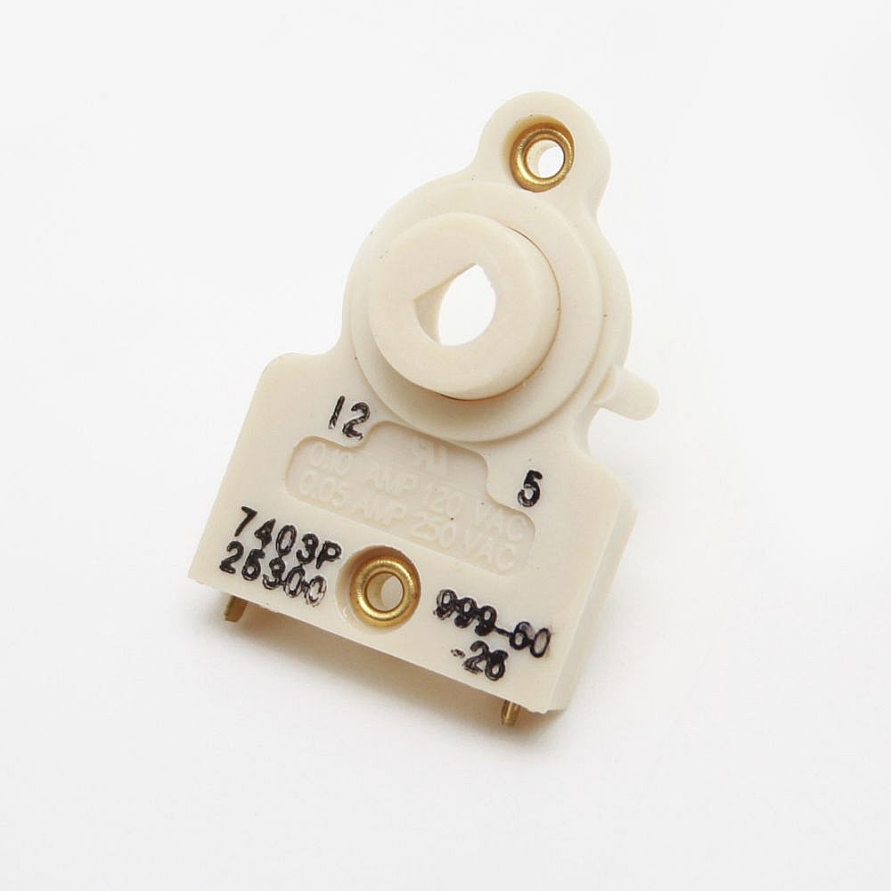 Part #wp74010857, Cooktop Igniter Switch / 1.66 x 1.12 x 1.12