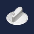 Cooktop Burner Knob (white) for Maytag MGC5430BDS - Part WP74011276