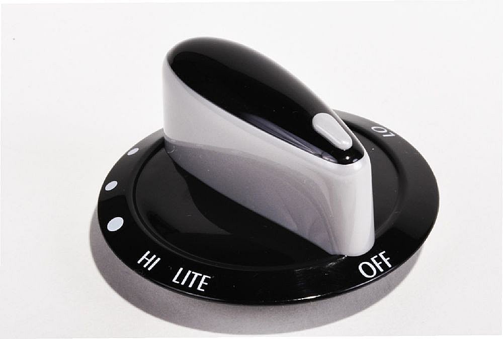 Photo of GE Part #wp74011287, Ran Surface Burner Knob | 2.25 x 2.25 x 1.50 from Repair Parts Direct