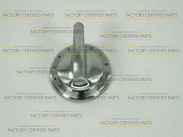 Part #wp74011493, Range Surface Burner Knob (Replaces 74011493) / 2.00 x 2.00 x 1.25