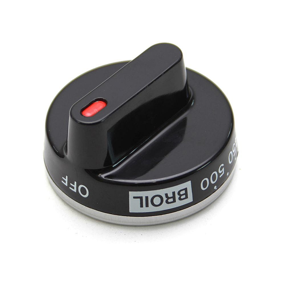 Part #wp7731P018-60, Range Surface Burner Knob (Black) / 2.12 x 2.12 x 1.12