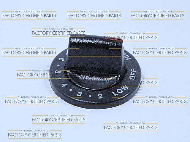 Photo of GE Part #wp7737P026-60, Ran Surface Burner Knob | 2.12 x 2.12 x 1.00 from Repair Parts Direct