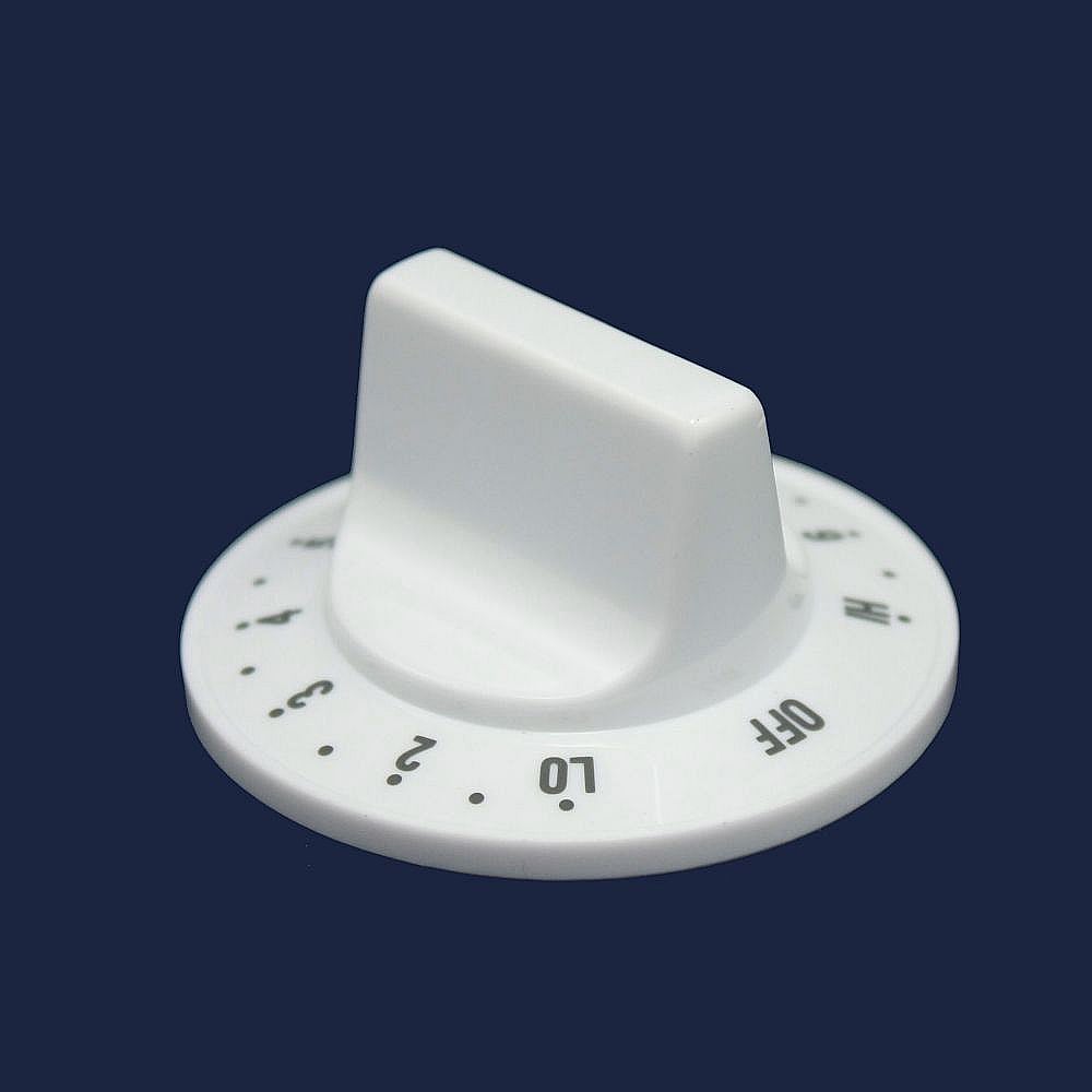 Part #wp7737P041-60, Range Surface Element Knob (White) | 2.00 x 2.00 x 1.12